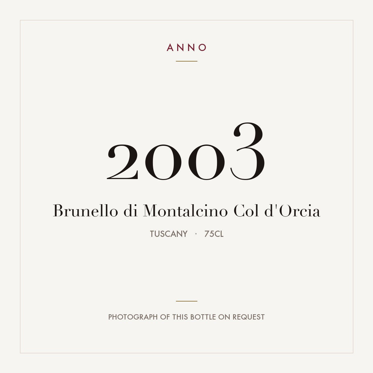 Col d'Orcia Brunello di Montalcino 2003 DOCG 0,75l