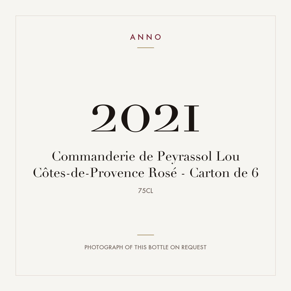 Commanderie de Peyrassol Cotes-de-Provence Lou Rose 2021 AOC 0,75l