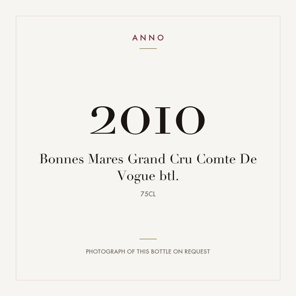 Comte de Vogue Bonnes-Mares Grand Cru 2010 AOC 0,75l
