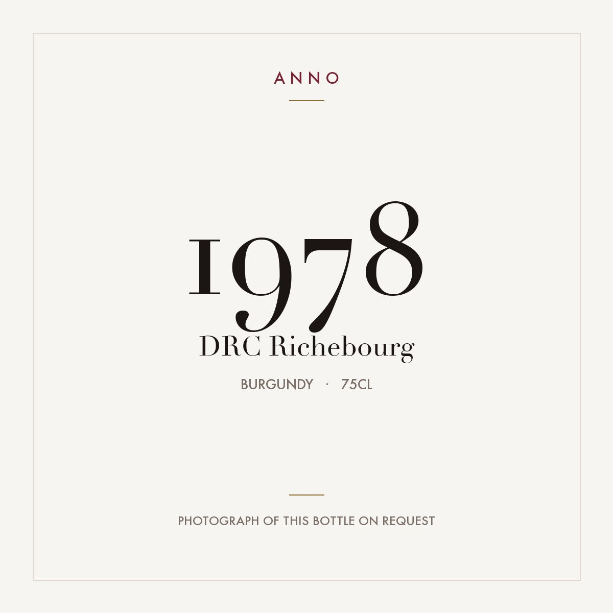 DRC Richebourg 1978 0,75l