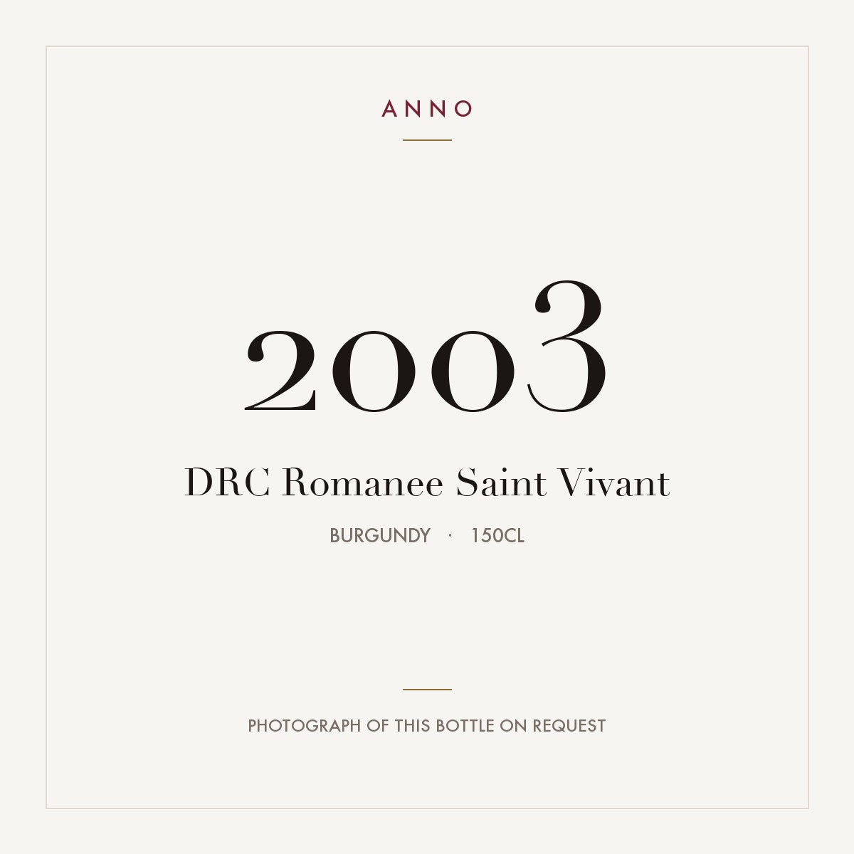 DRC Romanee Saint Vivant 2003 1,5l