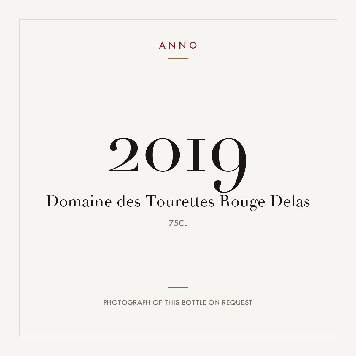 Delas Hermitage Domaine des Tourettes Rouge 2019 AOC 0,75l