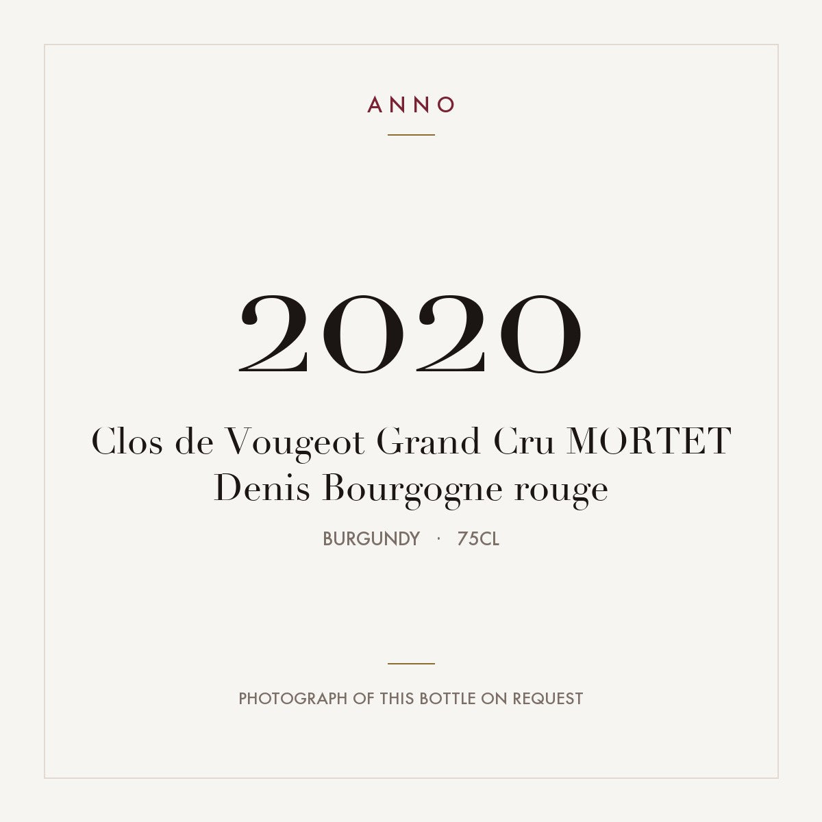 Denis Mortet Clos de Vougeot Grand Cru 2020 AOC 0,75l