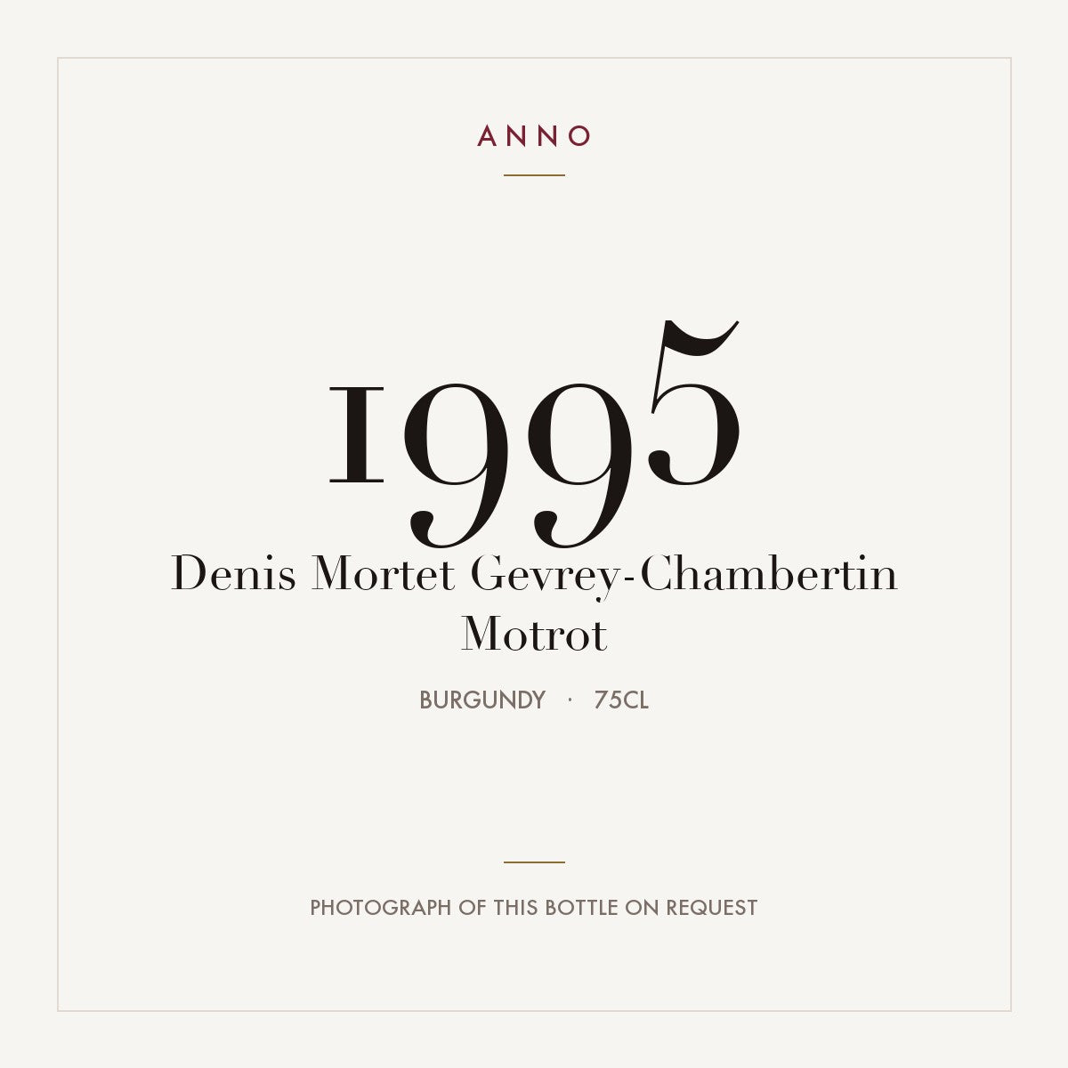 Denis Mortet Gevrey-Chambertin Motrot 1995 AOC 0,75l