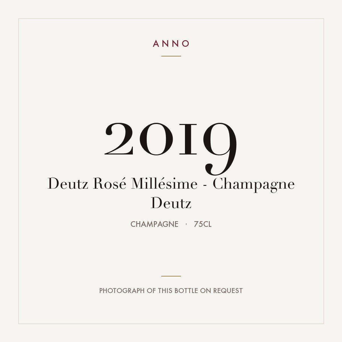 Deutz Rose Millesime Champagne 2019 AOC 0,75l