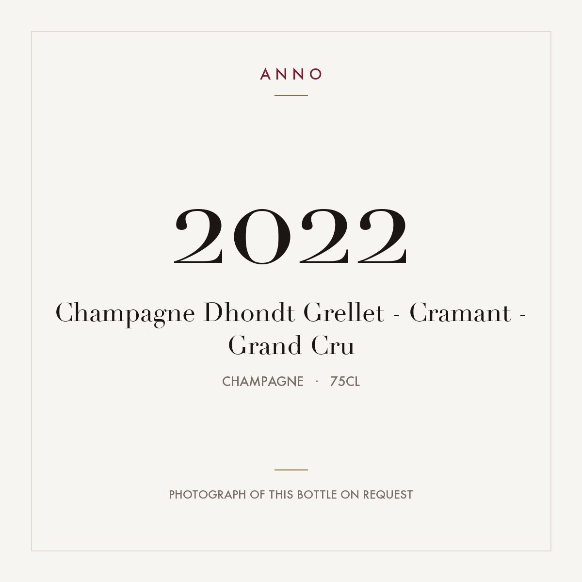 Dhondt-Grellet Cramant Champagne Grand Cru 2022 AOC 0,75l