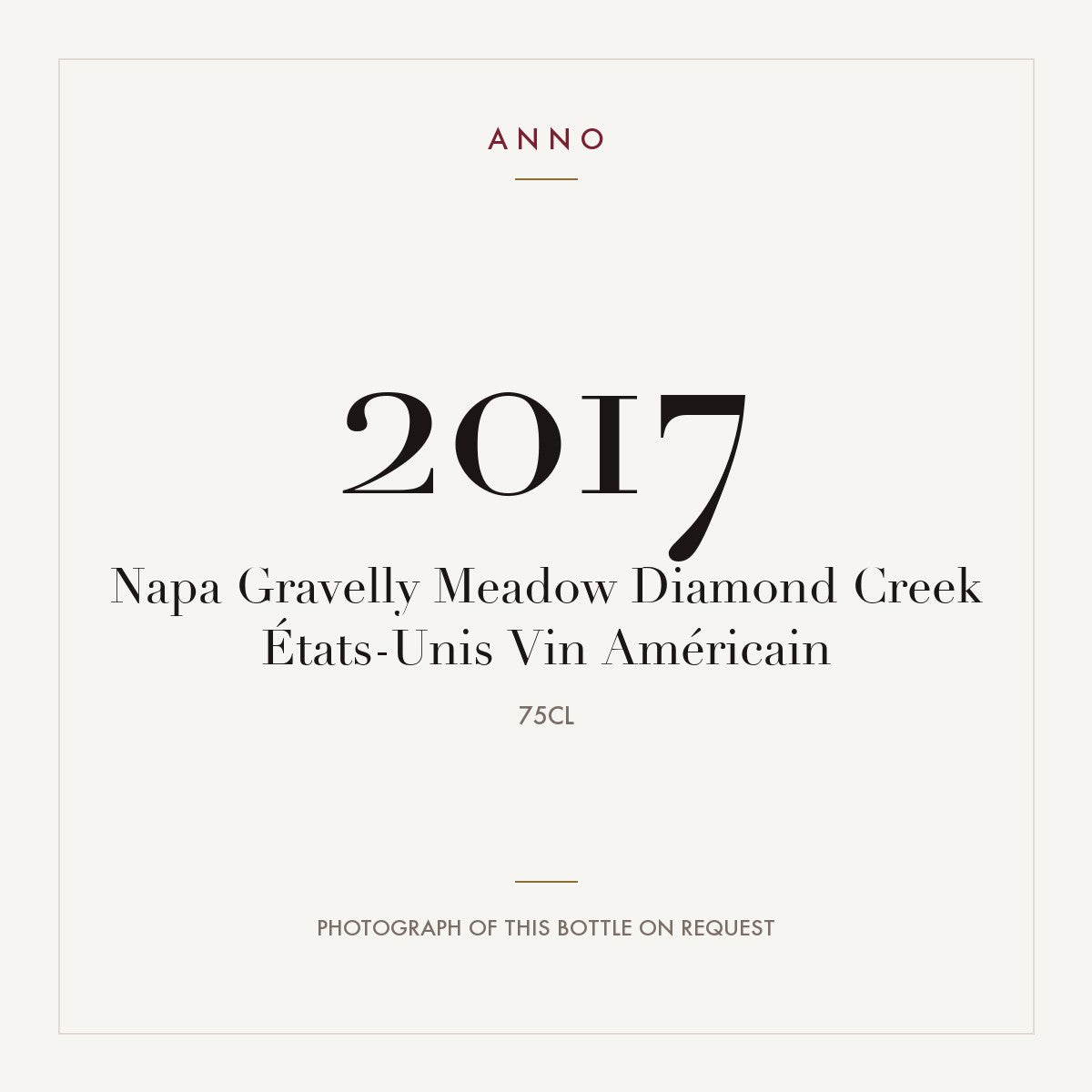 Diamond Creek Gravelly Meadow Napa Valley 2017 0,75l