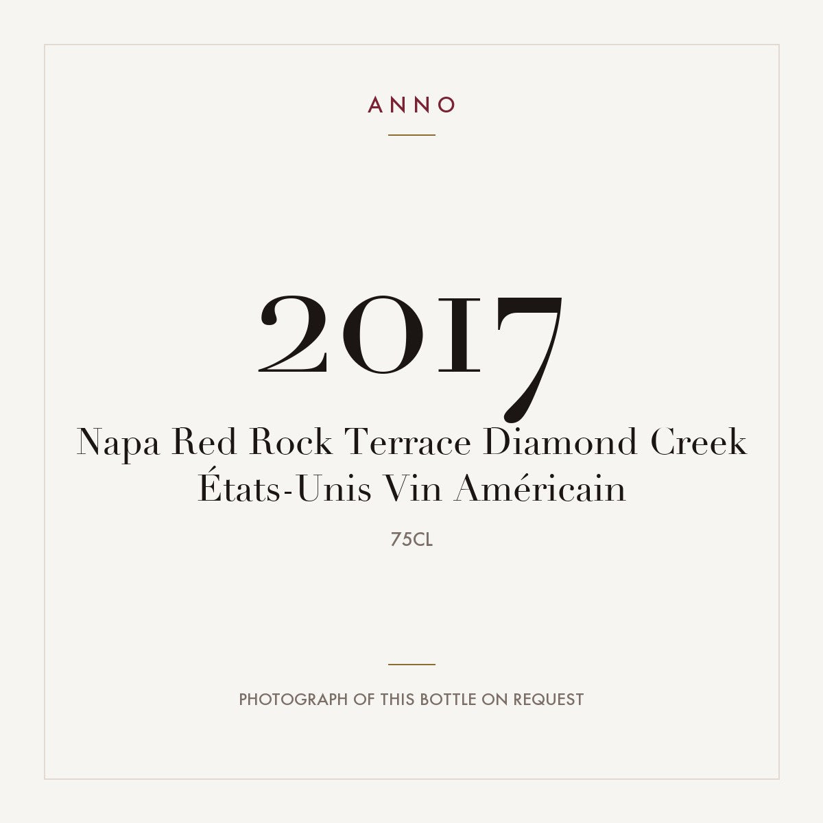 Diamond Creek Red Rock Terrace Napa Valley 2017 0,75l