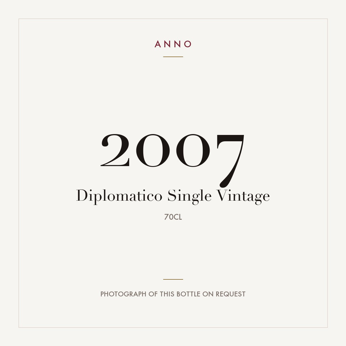 Diplomatico Single Vintage 2007 0,7l