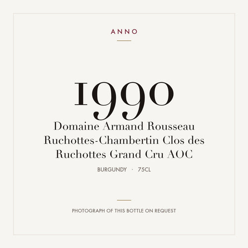 Domaine Armand Rousseau Ruchottes-Chambertin Grand Cru Clos des Ruchottes 1990 AOC 0,75l