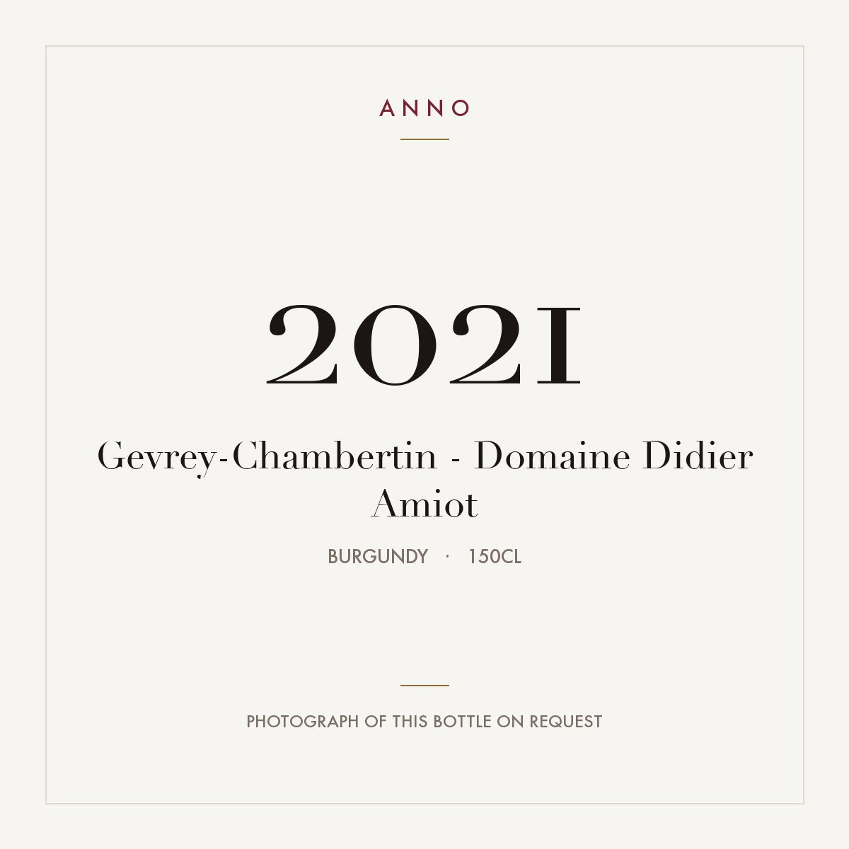 Domaine Didier Amiot Gevrey-Chambertin 2021 AOC 1,5l