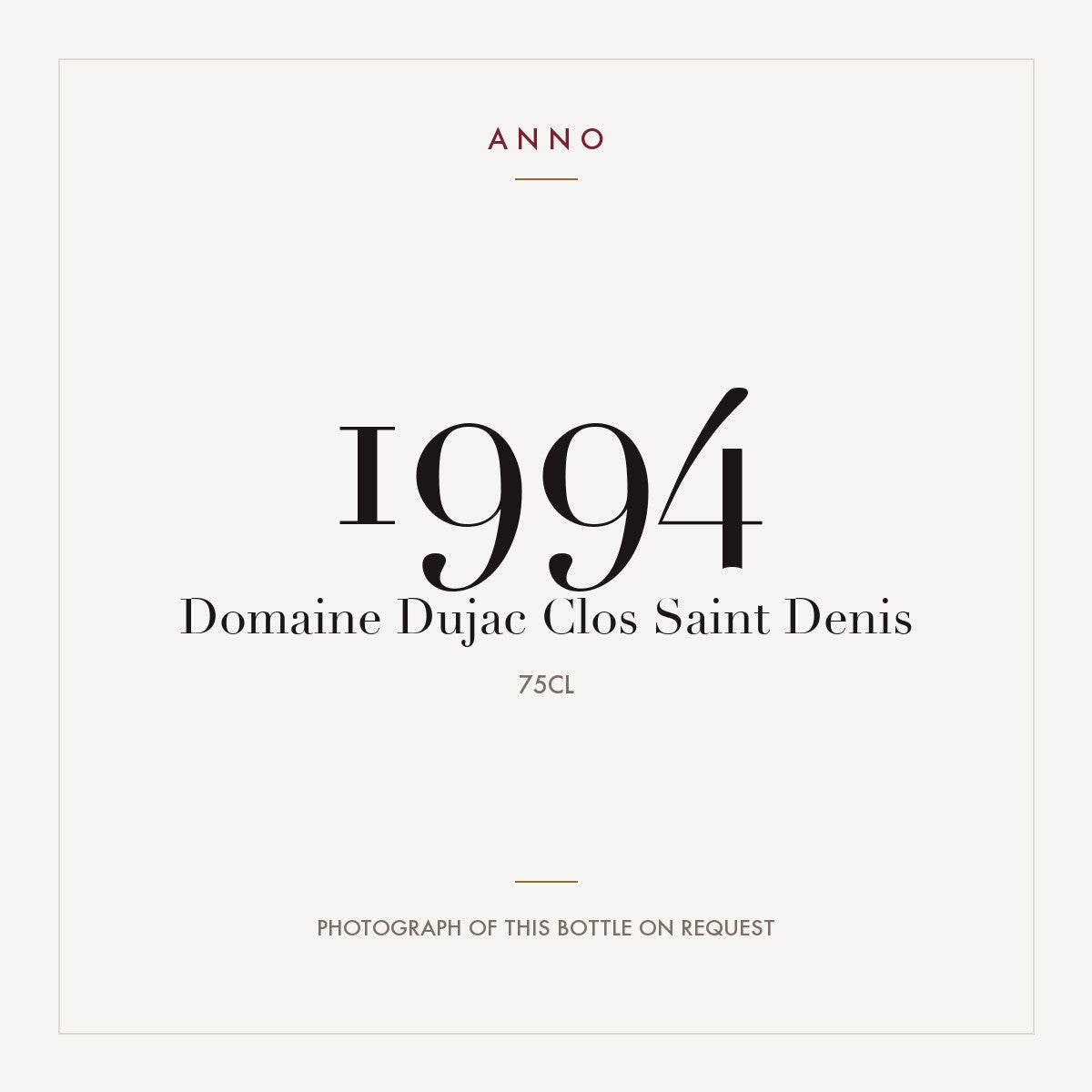 Domaine Dujac Clos Saint-Denis Grand Cru 1994 AOC 0,75l