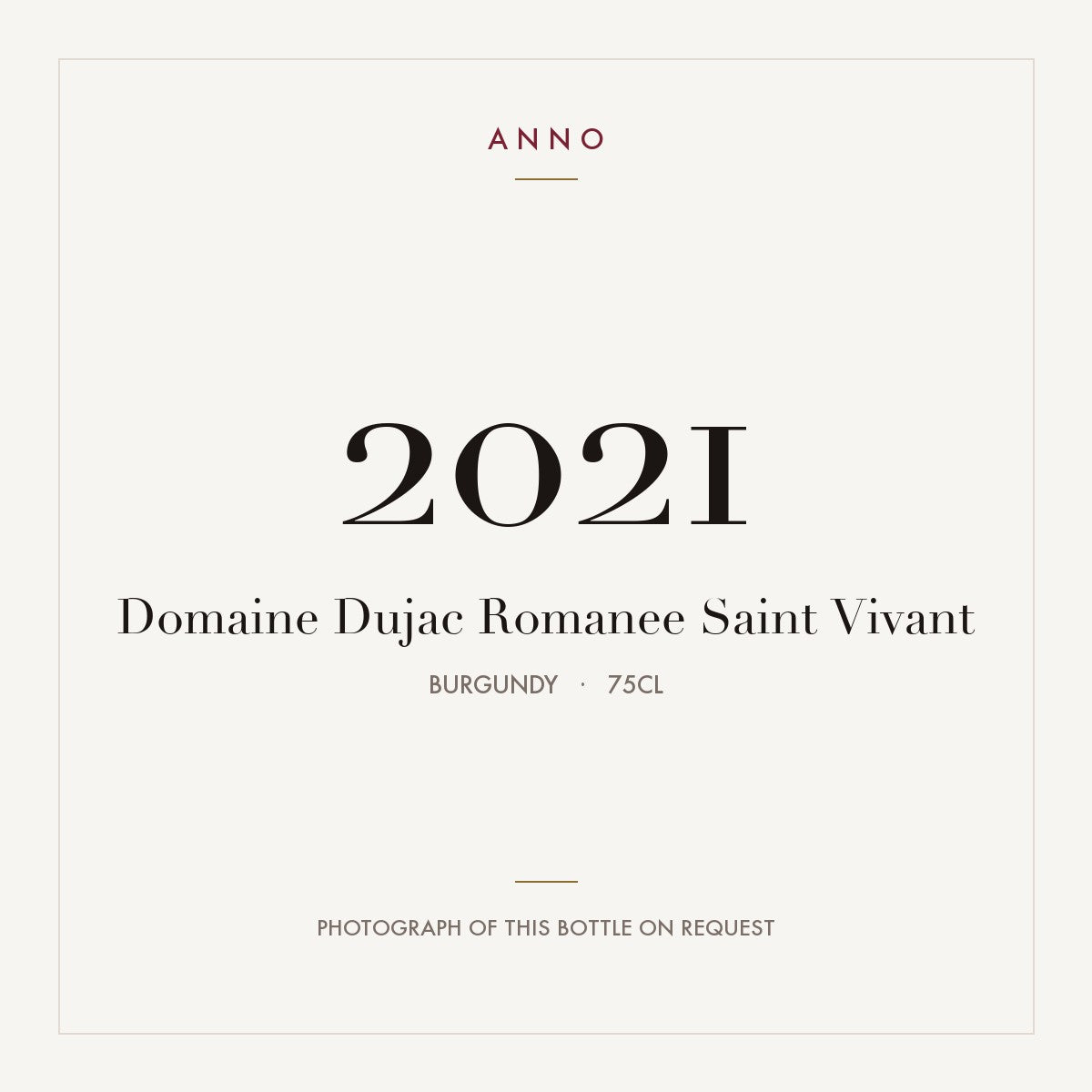 Domaine Dujac Romanee Saint Vivant 2021 0,75l