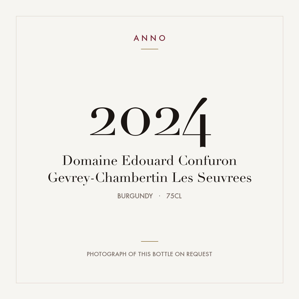 Domaine Edouard Confuron Gevrey-Chambertin Les Seuvrees 2024 0,75l