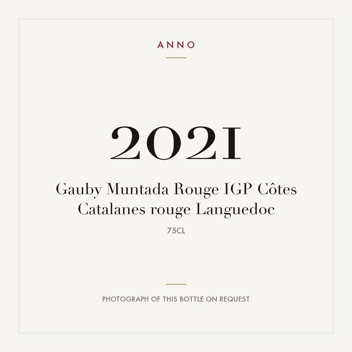 Domaine Gauby Cotes Catalanes Muntada 2021 IGP 0,75l