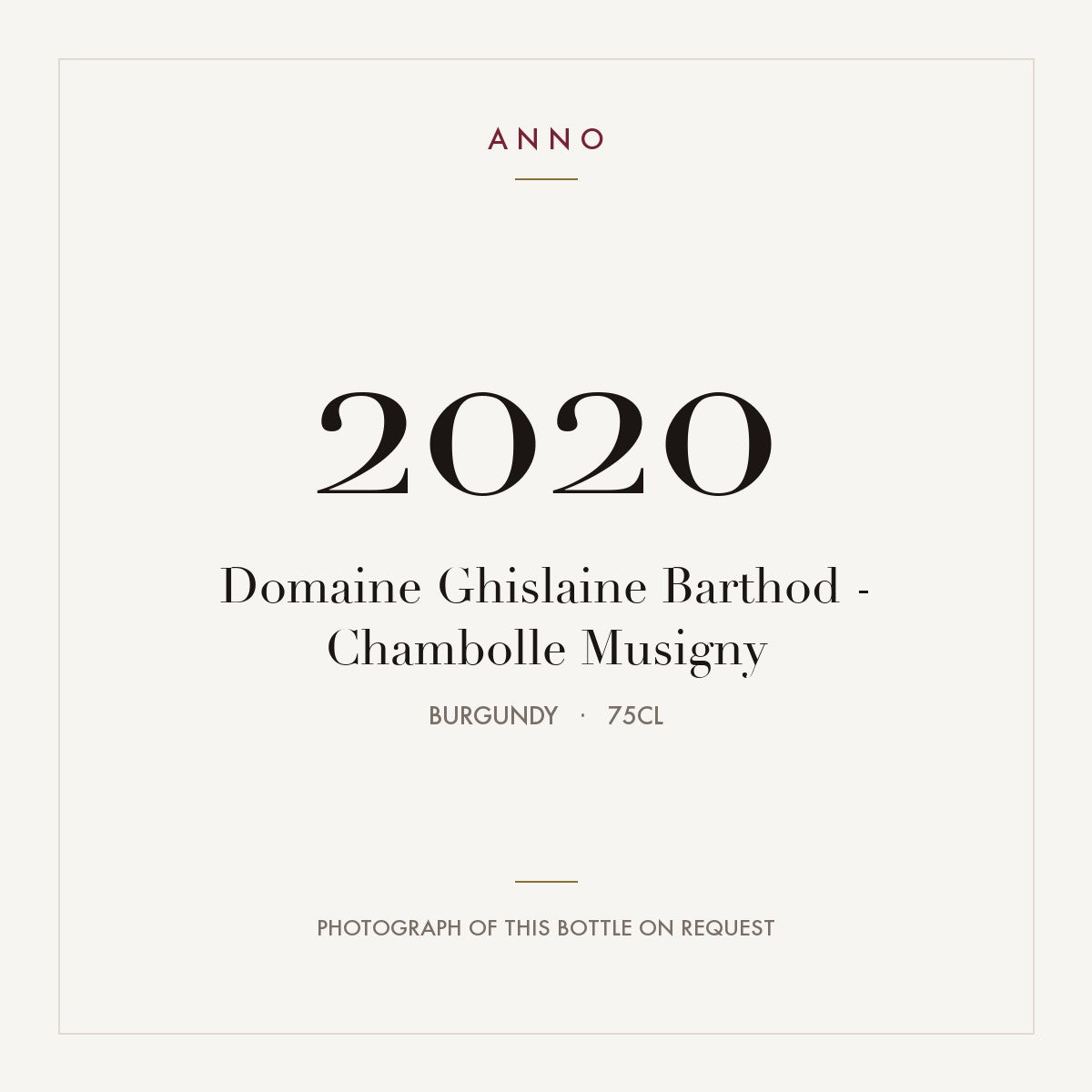 Domaine Ghislaine Barthod Chambolle-Musigny 2020 AOC 0,75l
