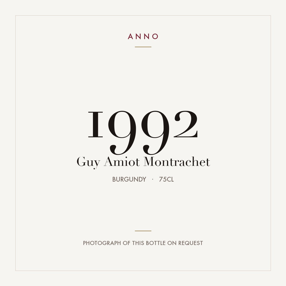 Domaine Guy Amiot Montrachet Grand Cru 1992 AOC 0,75l