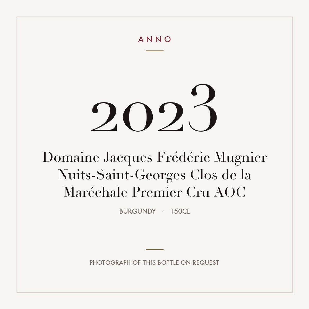 Domaine Jacques Frederic Mugnier Nuits-Saint-Georges Premier Cru Clos de la Marechale 2023 AOC 1,5l