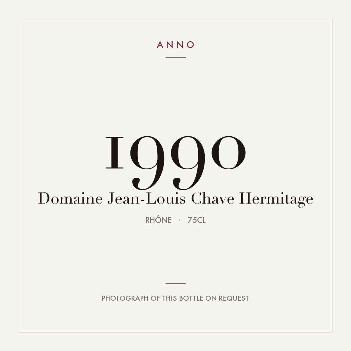 Domaine Jean-Louis Chave Hermitage 1990 AOC 0,75l