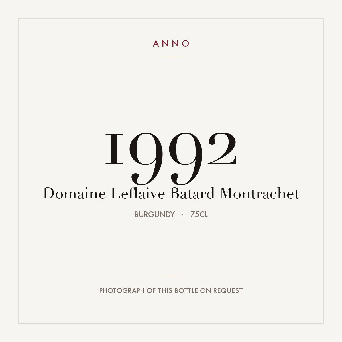 Domaine Leflaive Batard-Montrachet Grand Cru 1992 AOC 0,75l