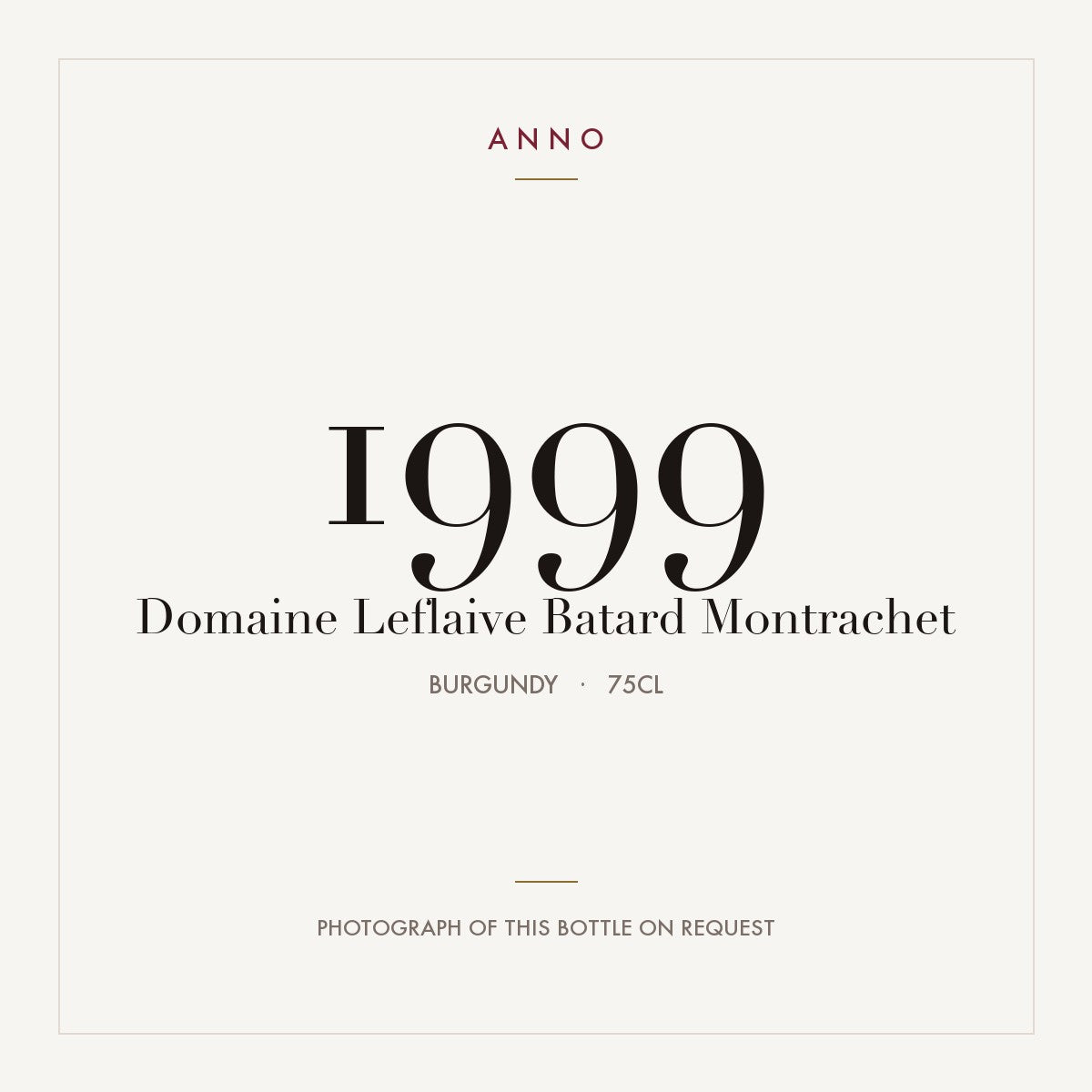 Domaine Leflaive Batard-Montrachet Grand Cru 1999 AOC 0,75l