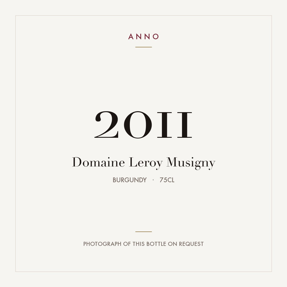 Domaine Leroy Musigny 2011 0,75l