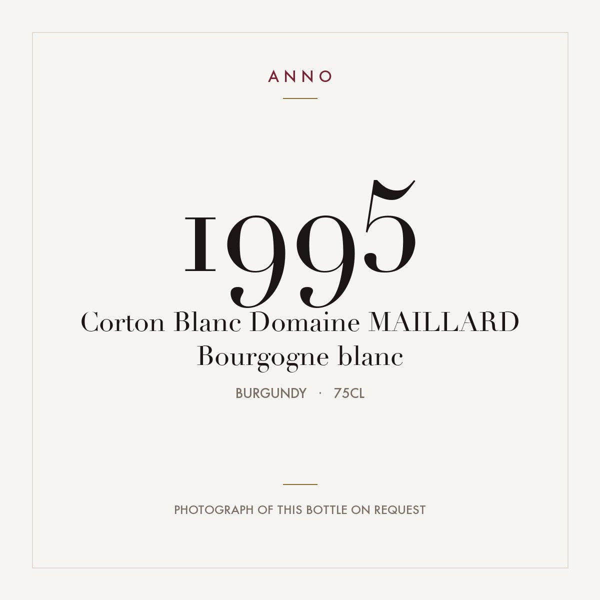 Domaine Maillard Corton Grand Cru Blanc 1995 AOC 0,75l