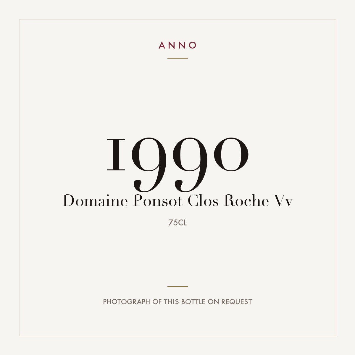 Domaine Ponsot Clos de la Roche Grand Cru Vieilles Vignes 1990 AOC 0,75l