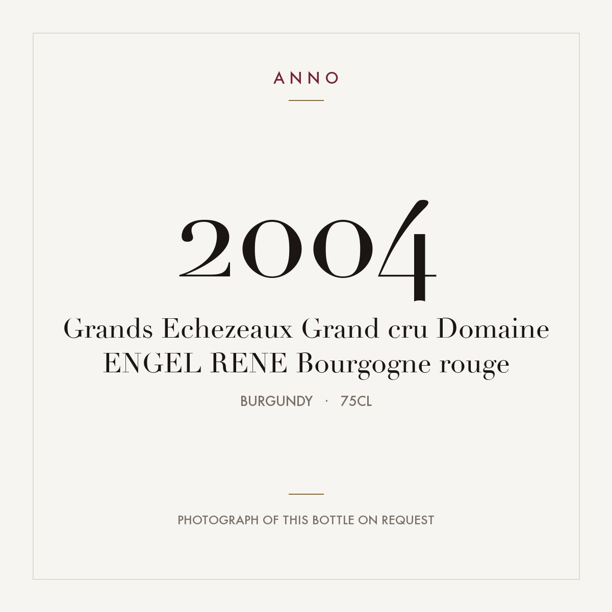 Domaine Rene Engel Grands-Echezeaux Grand Cru 2004 AOC 0,75l