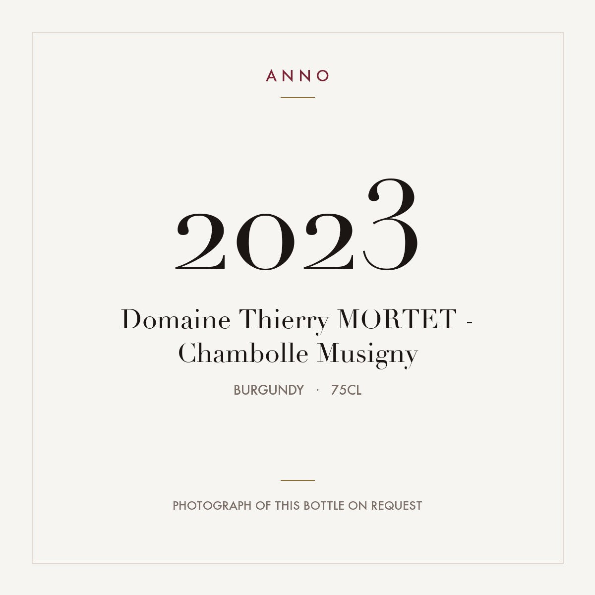 Domaine Thierry Mortet Chambolle-Musigny 2023 AOC 0,75l