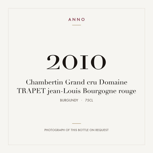 Domaine Trapet Jean-Louis Chambertin Grand Cru 2010 AOC 0,75l