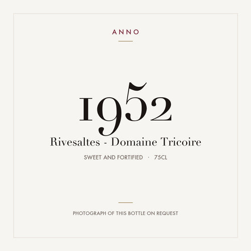 Domaine Tricoire Rivesaltes 1952 AOC 0,75l