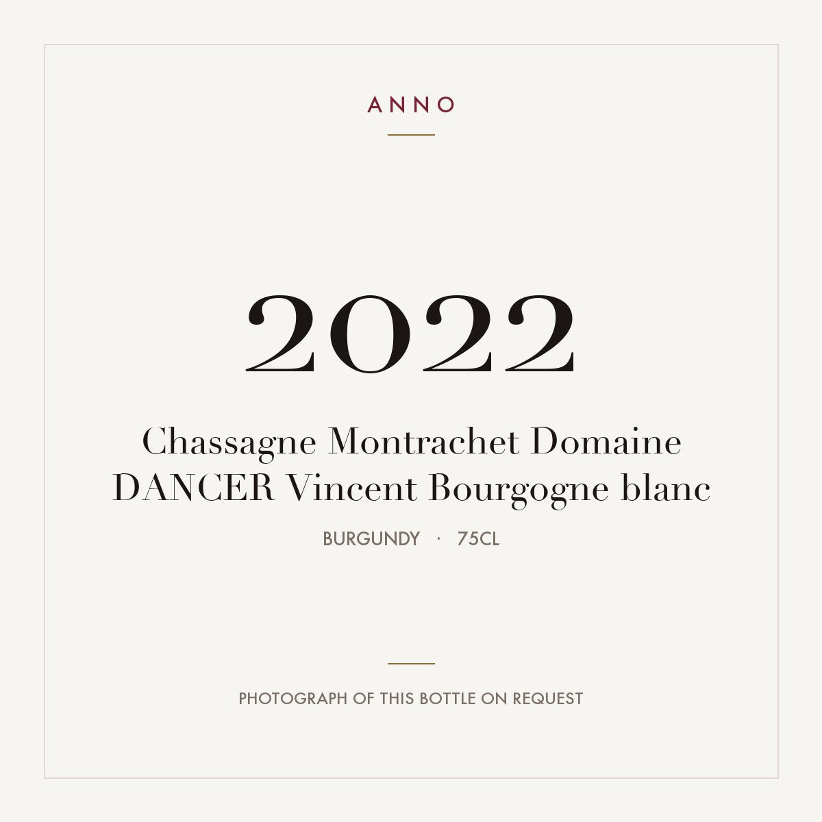Domaine Vincent Dancer Chassagne-Montrachet 2022 AOC 0,75l