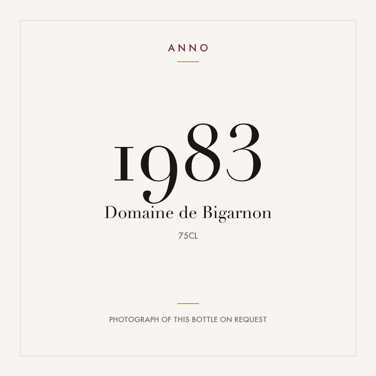 Domaine de Bigarnon Saint-Julien 1983 0,75l