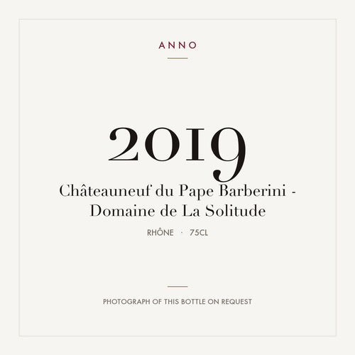 Domaine de La Solitude Chateauneuf-du-Pape Barberini 2019 AOC 0,75l