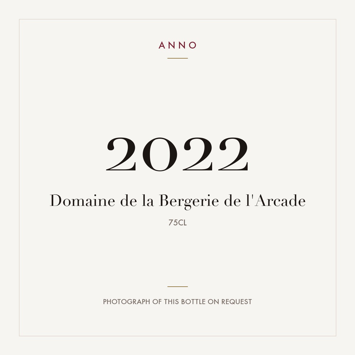 Domaine de la Bergerie de L'arcade 2022 0,75l