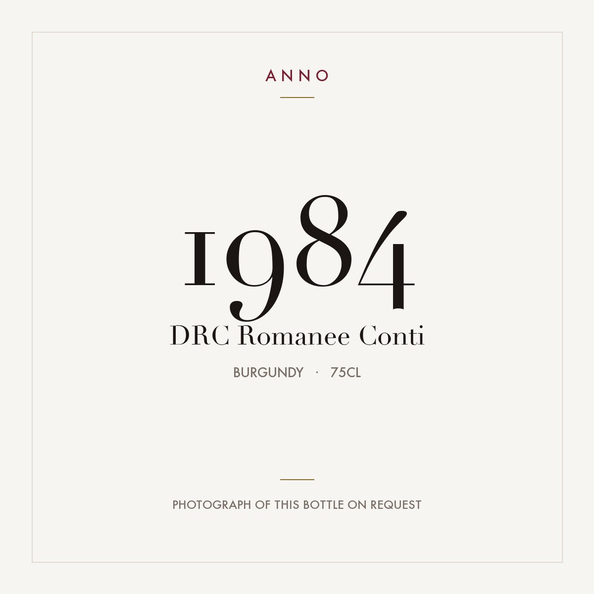 Domaine de la Romanee-Conti Romanee-Conti Grand Cru 1984 AOC 0,75l