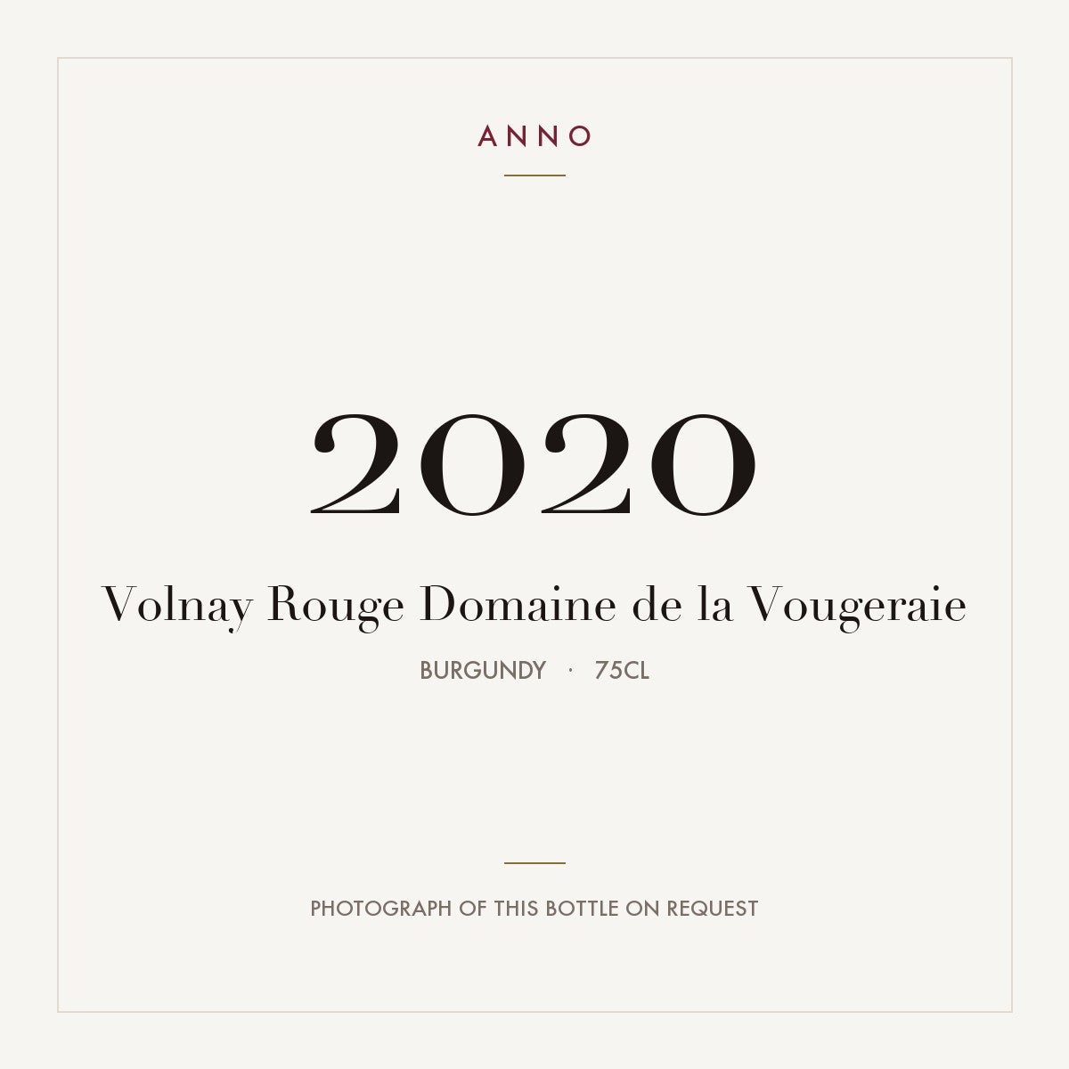 Domaine de la Vougeraie Volnay 2020 AOC 0,75l