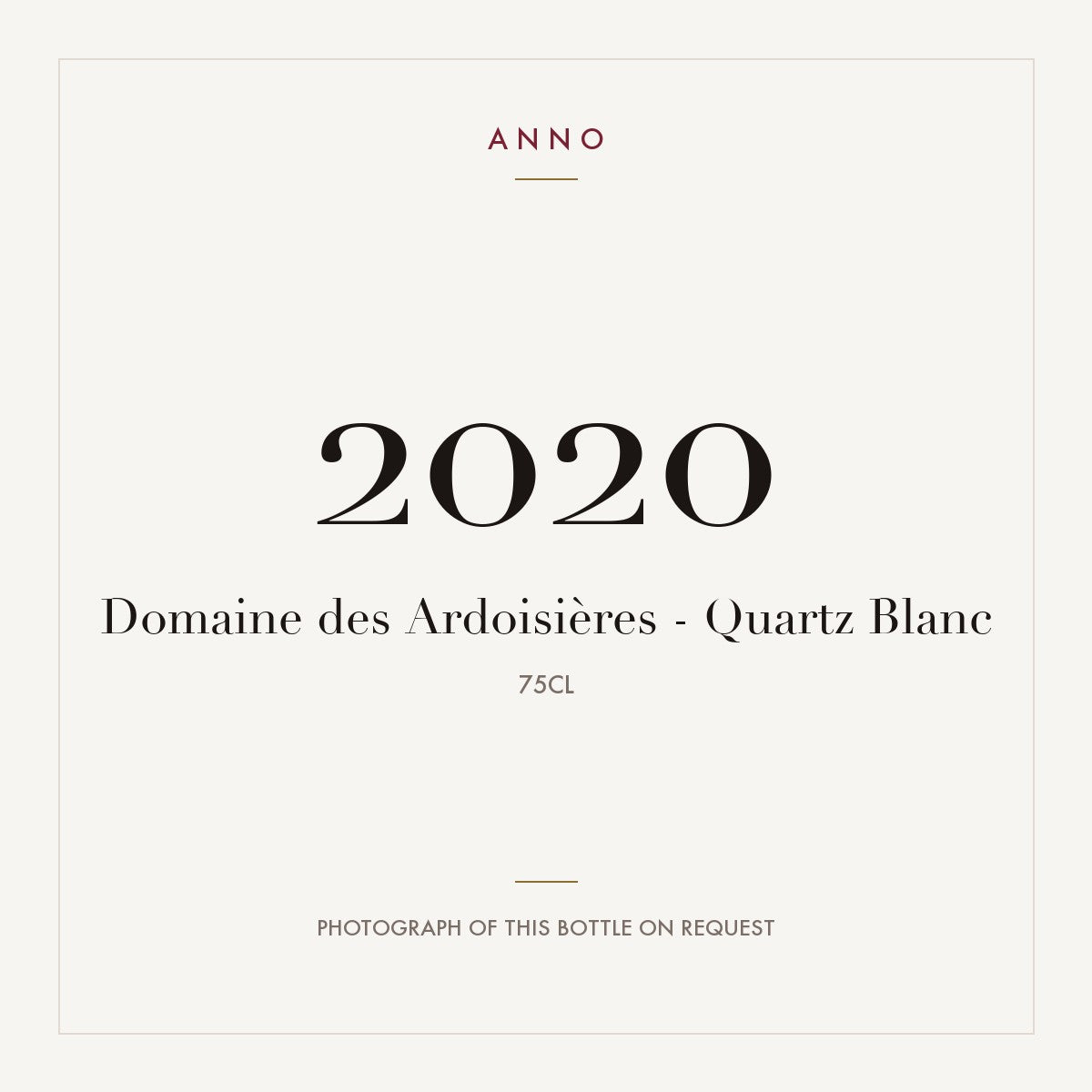 Domaine des Ardoisieres Quartz Blanc 2020 0,75l