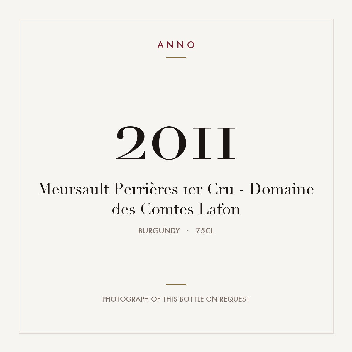 Domaine des Comtes Lafon Meursault Premier Cru Perrieres 2011 AOC 0,75l