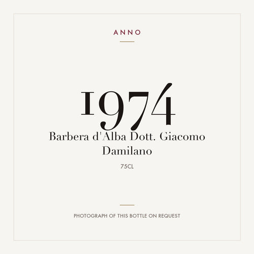 Dott. Giacomo Damilano Barbera d'Alba 1974 DOC 0,75l