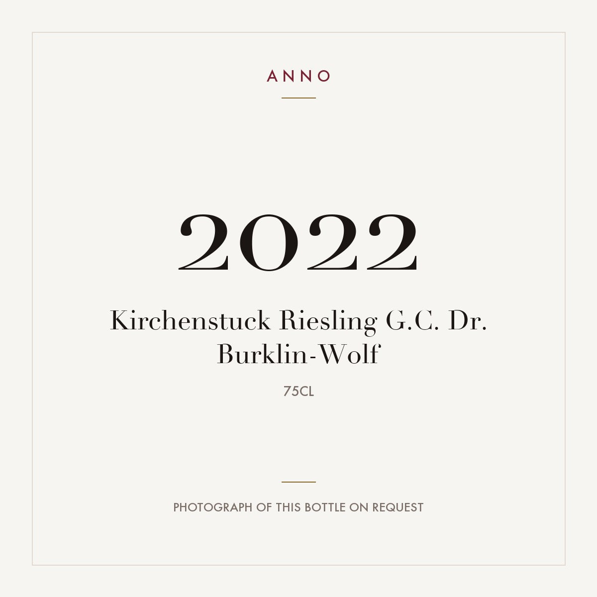 Dr. Burklin-Wolf Kirchenstuck Grand Cru Riesling G.C 2022 0,75l