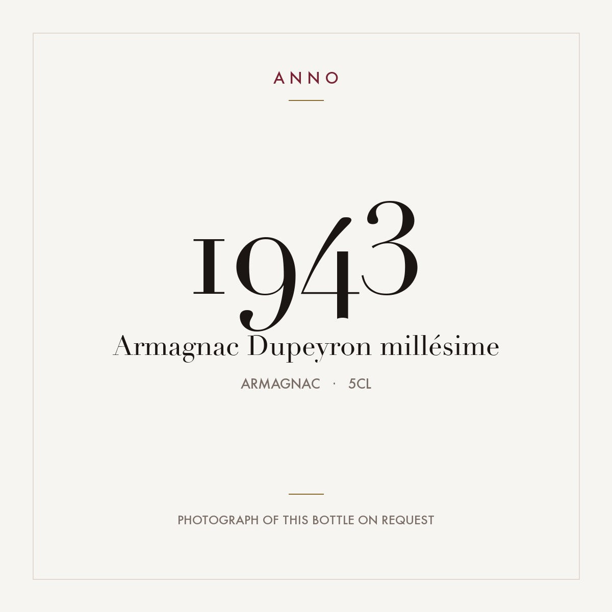 Dupeyron Armagnac 1943 0,05l