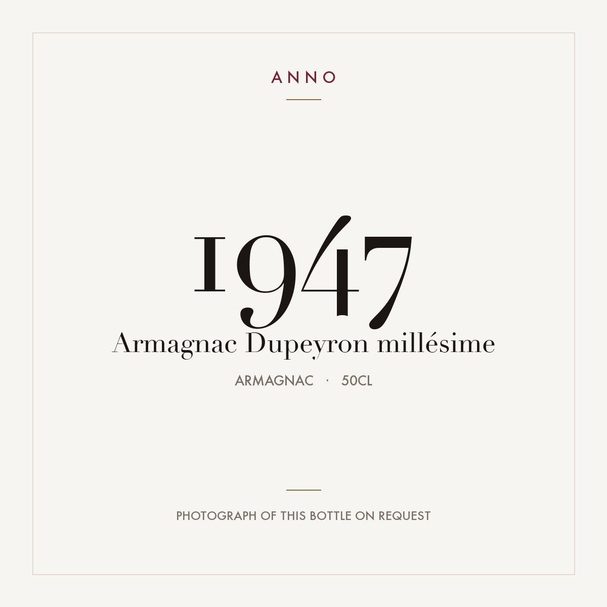 Dupeyron Armagnac 1947 0,5l