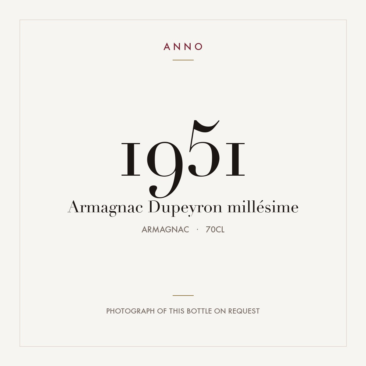 Dupeyron Armagnac 1951 0,7l