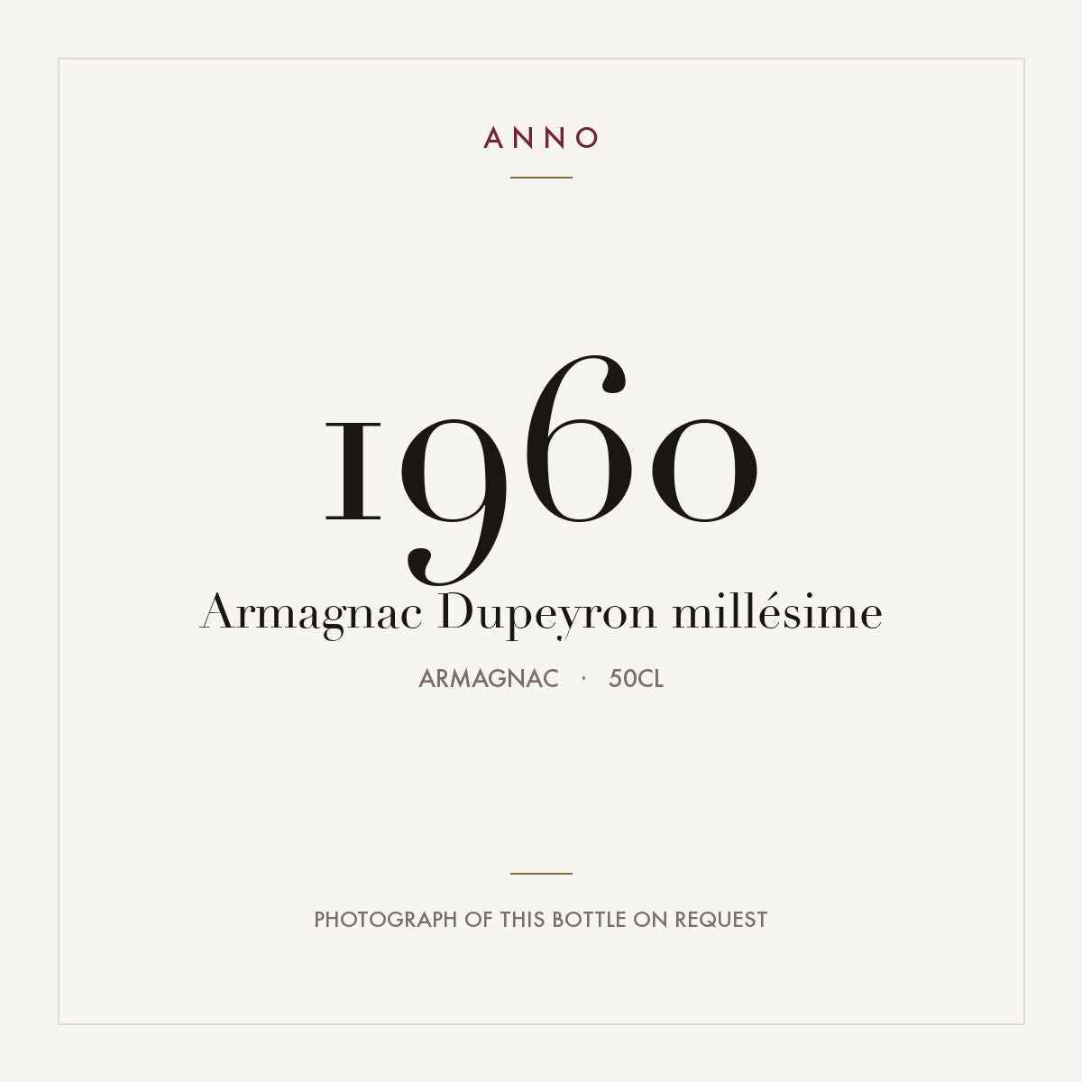 Dupeyron Armagnac 1960 0,5l