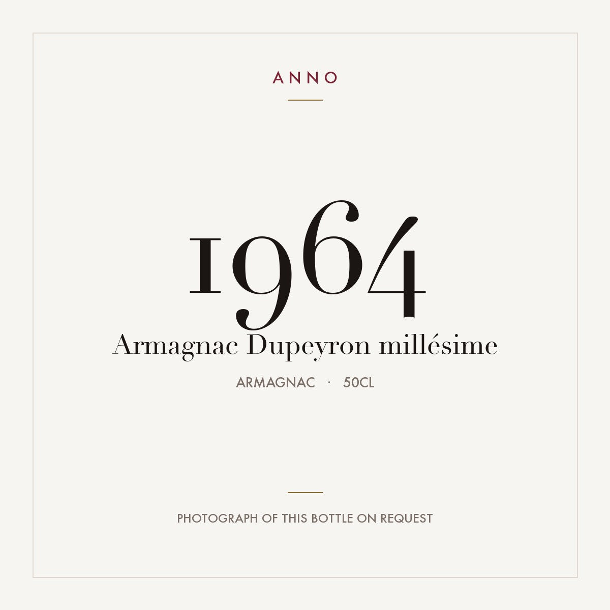 Dupeyron Armagnac 1964 0,5l