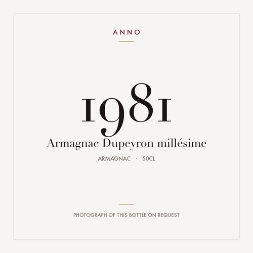 Dupeyron Armagnac 1981 0,5l