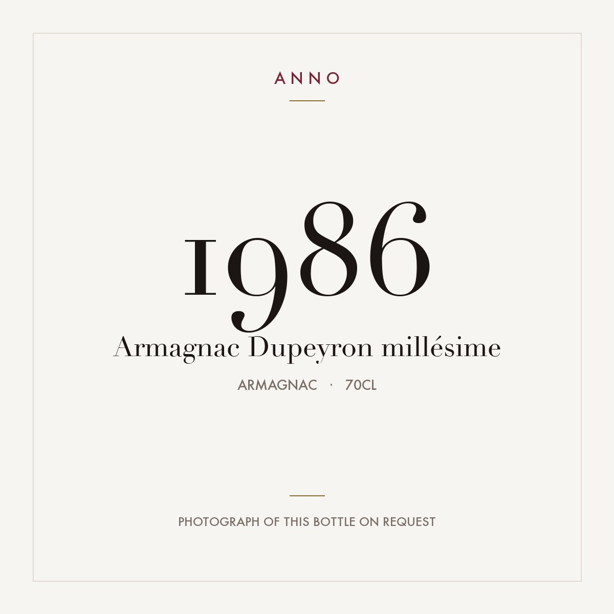 Dupeyron Armagnac 1986 0,7l