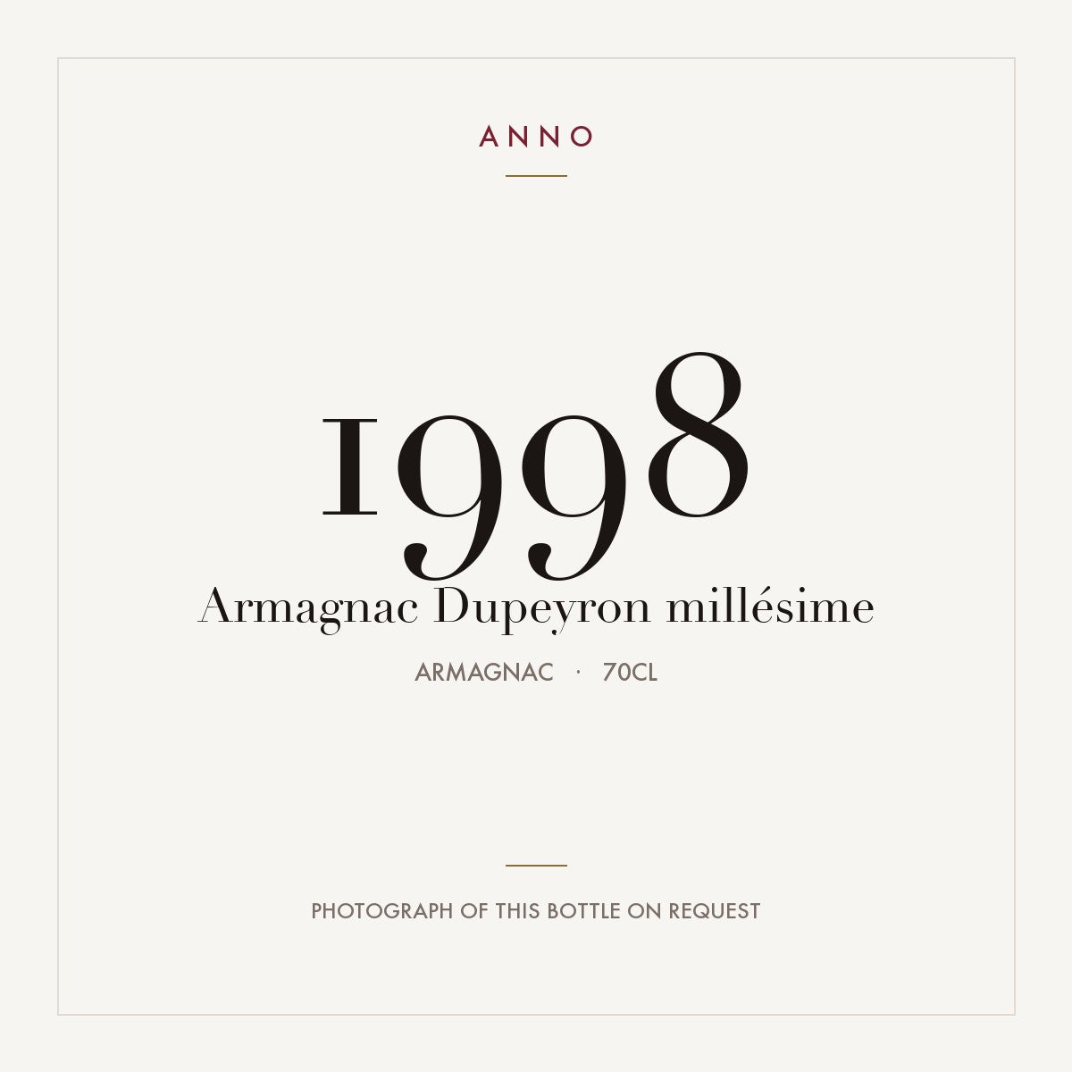 Dupeyron Armagnac 1998 0,7l